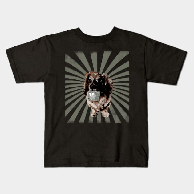 Money Dog Kids T-Shirt by MosaicTs1